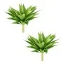 VEVOR Artificial Agave, 28W x 22H 2PCS Fake Agave Plants with Ground Stakes, Sun-Resistant for Home, Garden, Office, Store, Living Room, Porch, Indoor Outdoor Decor, Realistic Texture Faux Plant, Green