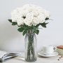 VEVOR Kunstbloemen Rozen, 120 stuks Kunstbloemen, Witte neprozen met stelen, Schuimrozen voor DIY bruidsboeketten Bruids Valentijnsdag Moederdag Huisdecoratie