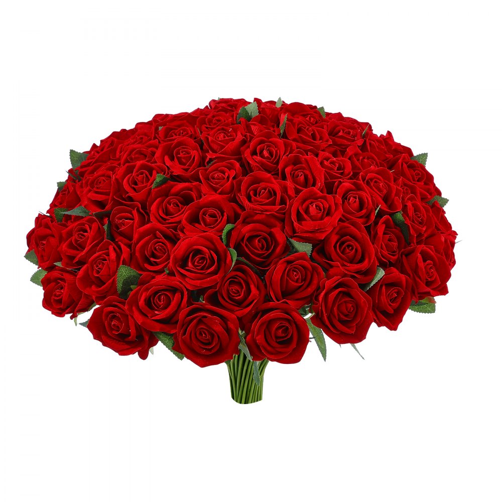 VEVOR Kunstbloemen, Neprozen met Stelen, 120 Bossen, Kunstplant, Rood, Kunstbloemenboeket voor Thuis, Café & Bruiloft Decoratie, Gemaakt van Zijde & Plastic, Onderhoudsvrije Kunstplant, DIY