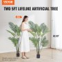 VEVOR Areca Catechu Kunstmatige 800x800x1524mm Kunstplant PE Kunstplanten Plastic Planten in Pot Betelnootpalm Geurloos Waterdicht Ideaal voor Slaapkamer Studeerkamer Woonkamer