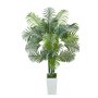 VEVOR Kunst Areca Palmboom, 1,8 m Kunstmatige Tropische Palmplanten met Witte Hoge Plantenbak, Kunstzijden Plant in Pot, Nepboom voor Veranda's, Woonkamers, Patio's, Huis, Kantoor