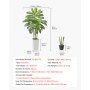 VEVOR Kunstmatige Dracaena, 1,5 meter hoge drakenboom, tropische planten met witte hoge plantenbak, kunstzijden plant in pot, grote bomen voor veranda's, woonkamers, patio's, huizen en kantoren