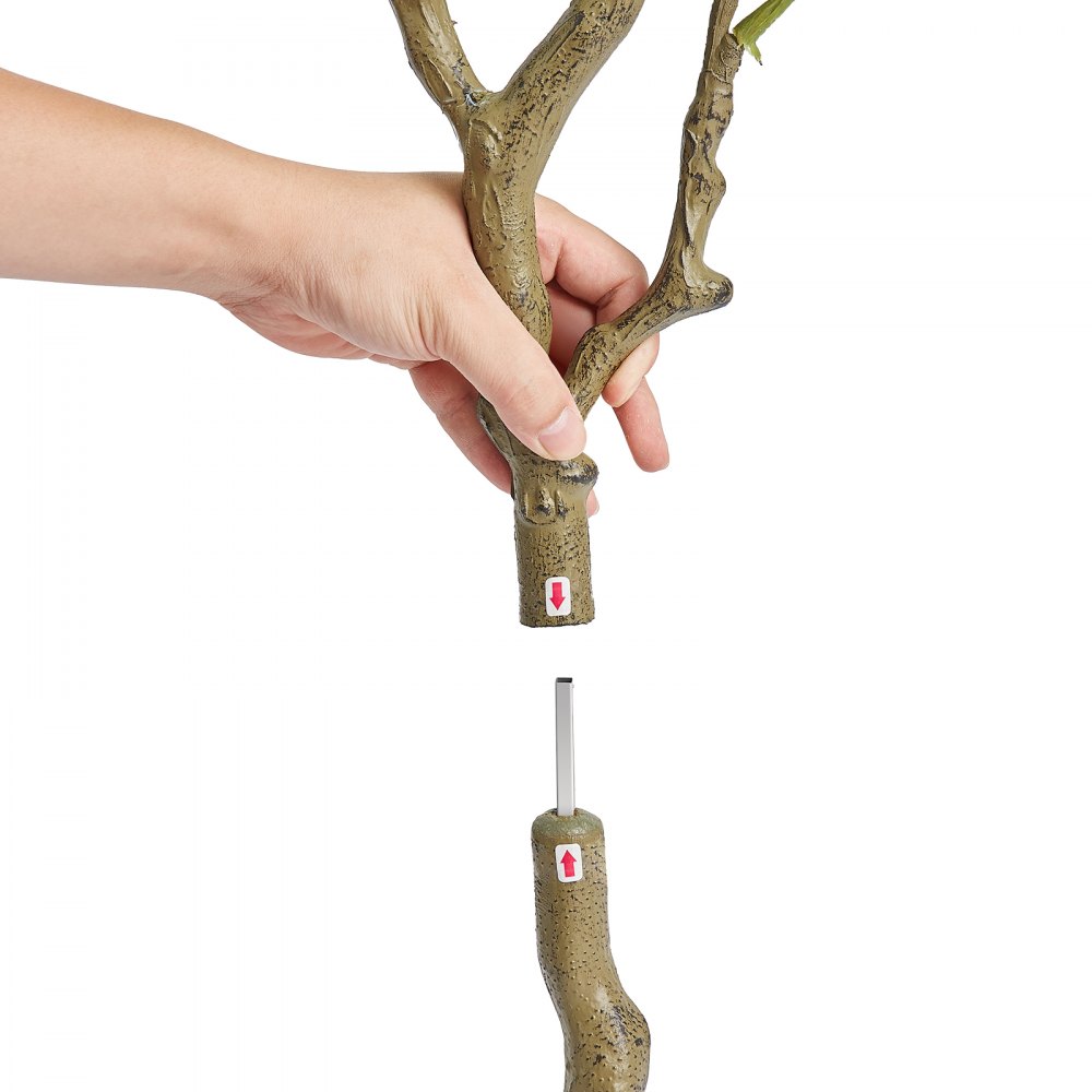 VEVOR Artificial Fiddle Leaf Fig Tree, 4 FT, Secure PE Material & Anti-Tip Tilt Protection Low-Maintenance Faux Plant, Lifelike Green Fake Potted Tree for Home Office Warehouse Decor Indoor Outdoor