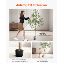 VEVOR Kunstolijfboom 1,5m Kunstplant met zwarte pot Binnendecoratie