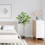 VEVOR Fiddle Leaf Fig Kunstmatige 81x81x185cm Kunstplant PE Kunstplanten Nep Plastic Planten in Pot Kunstbloem Geurloos Waterdicht voor Decoratie van Slaapkamer Studeerkamer Woonkamer
