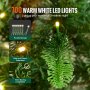 VEVOR Christmas Tree, 7.5ft Prelit Artificial Xmas Tree, Full Holiday Decor Tree with 700 Warm White LED Lights, 1319 Branch Tips, Metal Base for Home Party Office Decoration