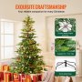 VEVOR Kerstboom 2,25m kunstkerstboom 700 LED's 1319 tips