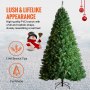 VEVOR Christmas Tree, 7.5ft Prelit Artificial Xmas Tree, Full Holiday Decor Tree with 550 Warm White LED Lights, 1346 Branch Tips, Metal Base for Home Party Office Decoration