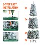 VEVOR Kerstboom 1,98m kunstkerstboom 250 LED's 814 tips