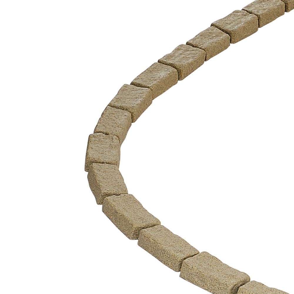 VEVOR Faux Stone Landscape Edging, 46.4 x 2.2 in Realistic Lawn Edging, Flexible Brick-Sized Garden Edging Border with Anchoring Spikes, Fade-Resistant Yard Edging for Driveways Walkway Beige