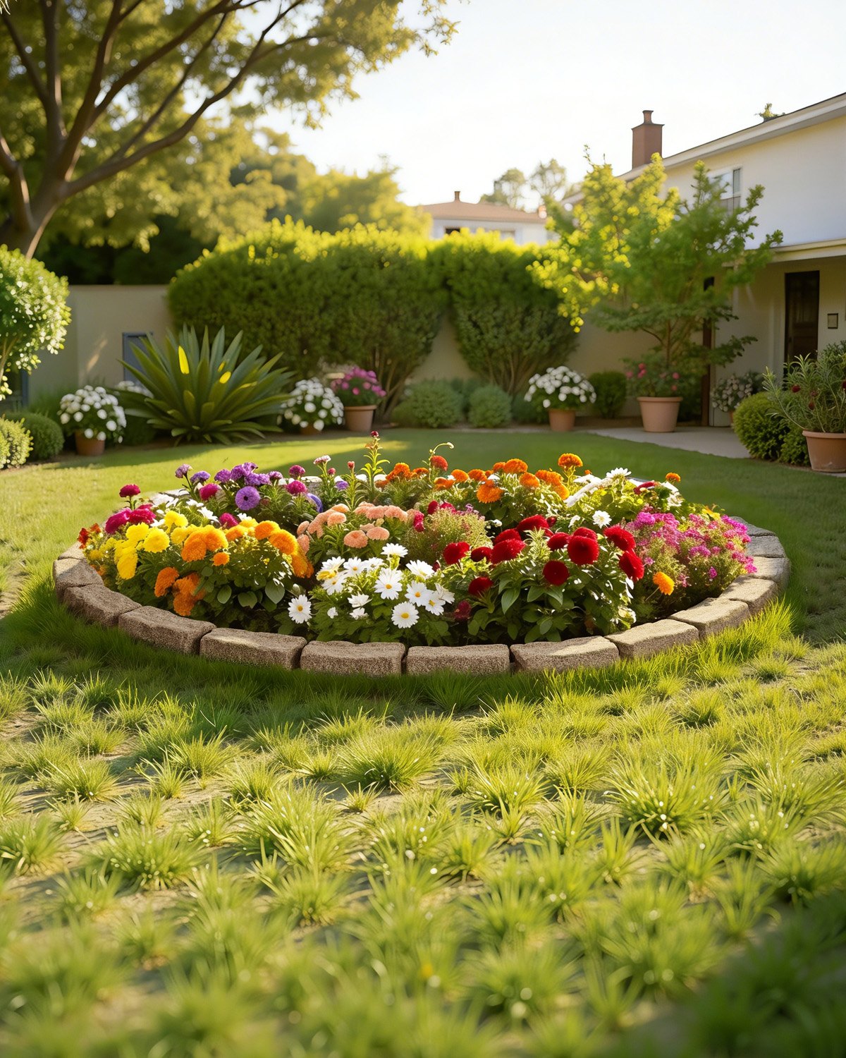 VEVOR Faux Stone Landscape Edging, 46.4 x 2.2 in Realistic Lawn Edging, Flexible Brick-Sized Garden Edging Border with Anchoring Spikes, Fade-Resistant Yard Edging for Driveways Walkway Beige