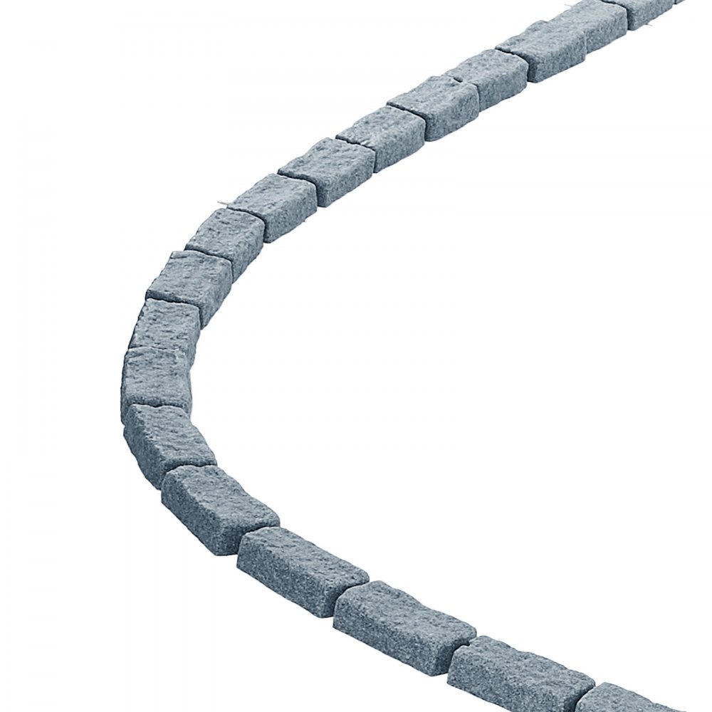 VEVOR Faux Stone Landscape Edging, 46.4 x 2.2 in Realistic Lawn Edging, Flexible Brick-Sized Garden Edging Border with Anchoring Spikes, Fade-Resistant Yard Edging for Driveways Walkway Grey