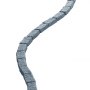 VEVOR gazonrand in steenlook, 1180x95x57 mm, realistische gazonrand, flexibele randafwerking in baksteenformaat met verankeringspinnen, border voor opritten en looppaden, set van 4, grijs
