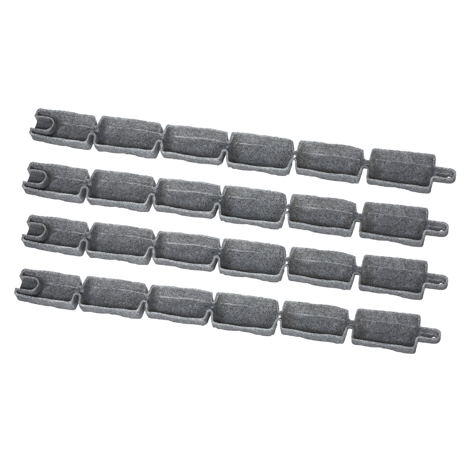 VEVOR Faux Stone Landscape Edging, 46.4 x 2.2 in Realistic Lawn Edging, Flexible Brick-Sized Garden Edging Border with Anchoring Spikes, Fade-Resistant Yard Edging for Driveways Walkway Grey