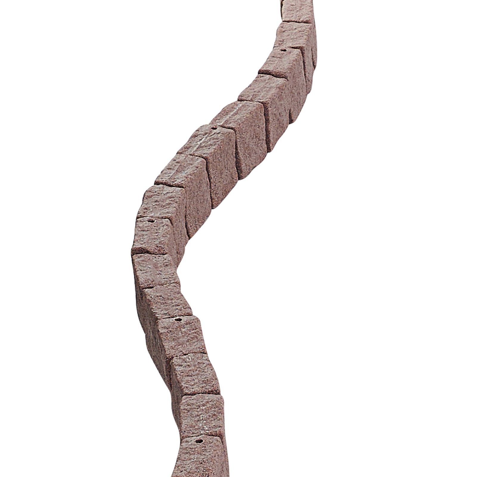 VEVOR Gazonrand in steenlook, set van 4, 1190x100x155 mm, realistische border, flexibele tuinrand in baksteenformaat met verankeringspinnen, border voor opritten en looppaden, bruin