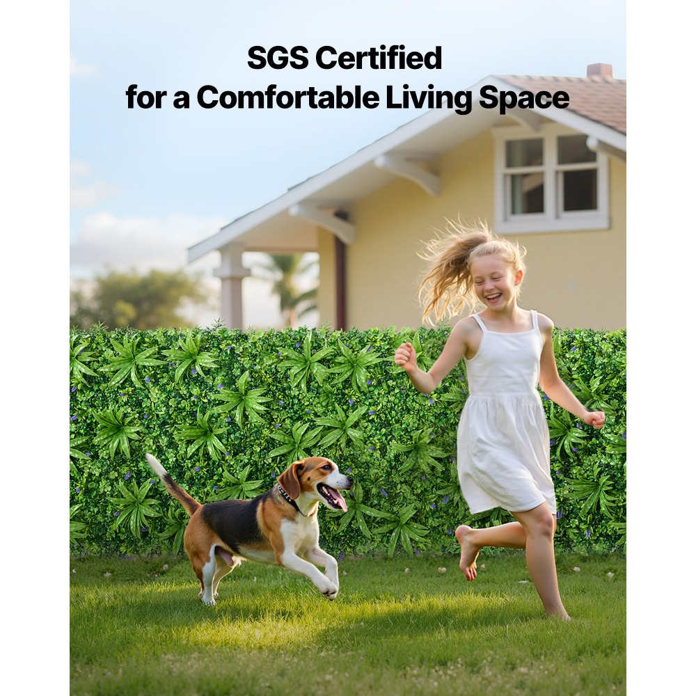 VEVOR kunstmatige haag, 3x1 m plantenwand, PE privacyscherm, privacyhek, windscherm, haaghek, kunstmatige planten balkonbekleding voor bruiloften, binnen, buitentuinen, achtertuinen (1 stuk)