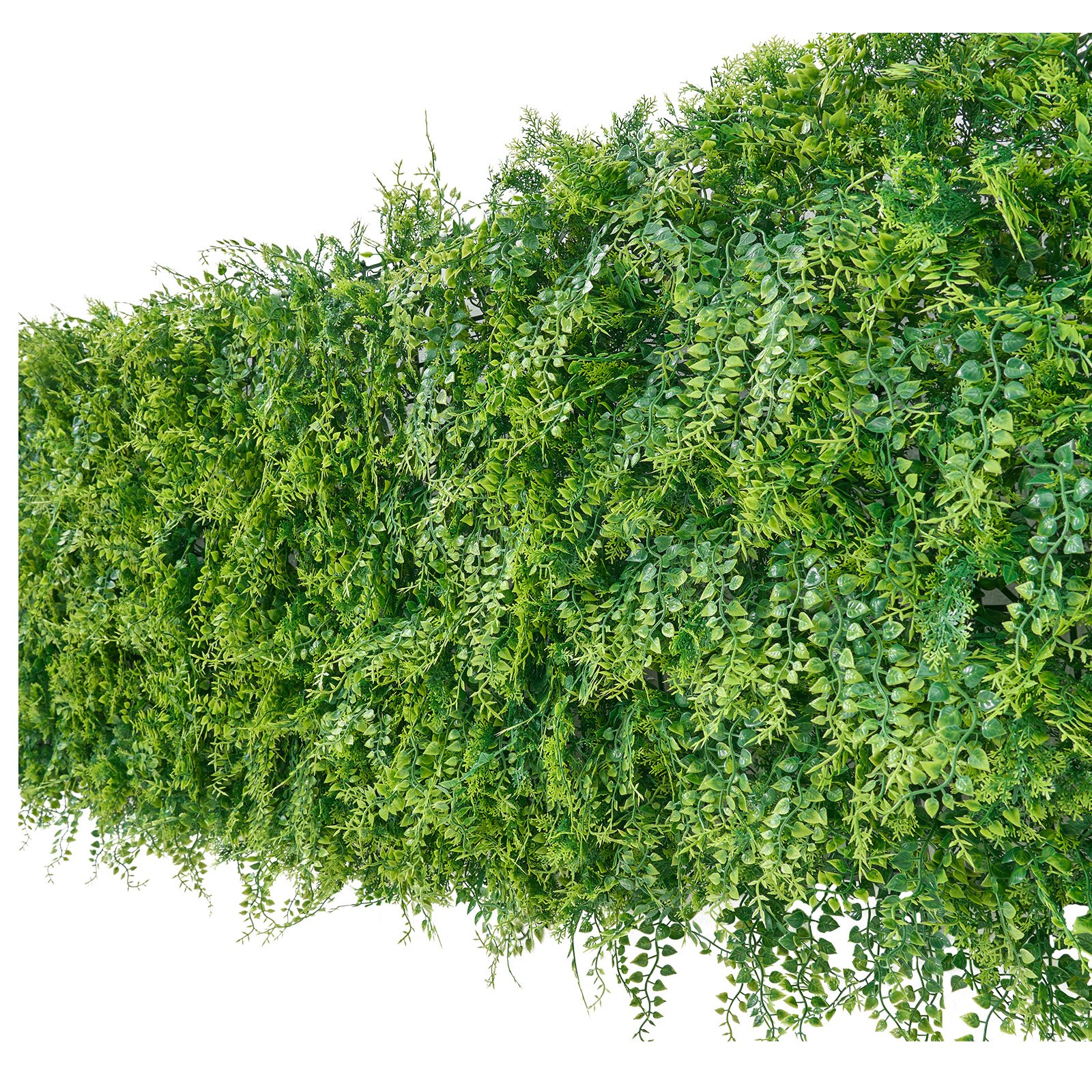 VEVOR Kunsthaag 50x50 cm 12-delige set, plantenwand, PE privacyscherm, privacyhek, windscherm, haaghek, kunstplanten balkonbekleding voor bruiloften, buitentuinen, achtertuinen
