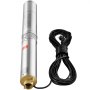 VEVOR Deep Well Submersible Pump, 370W 230V 50Hz, 5.3 m³/h Max Flow 164 ft Max Head, with 9.1 m Electric Cord, Stainless Steel Water Pumps for Industrial Irrigation and Home Use, IP68 Waterproof Grade