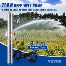 VEVOR dieptebronpomp RVS waterpomp 750W 230V 7,1 m³/h