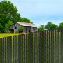 VEVOR Privacy Screen Lamellen 2350 mm, Dubbelwandige verticale lamellen met grondvergrendeling en vleugels voor kettingschakelhekken, HDPE-gaaslamellen, Ideaal voor tuin en boerderij (Zwart)