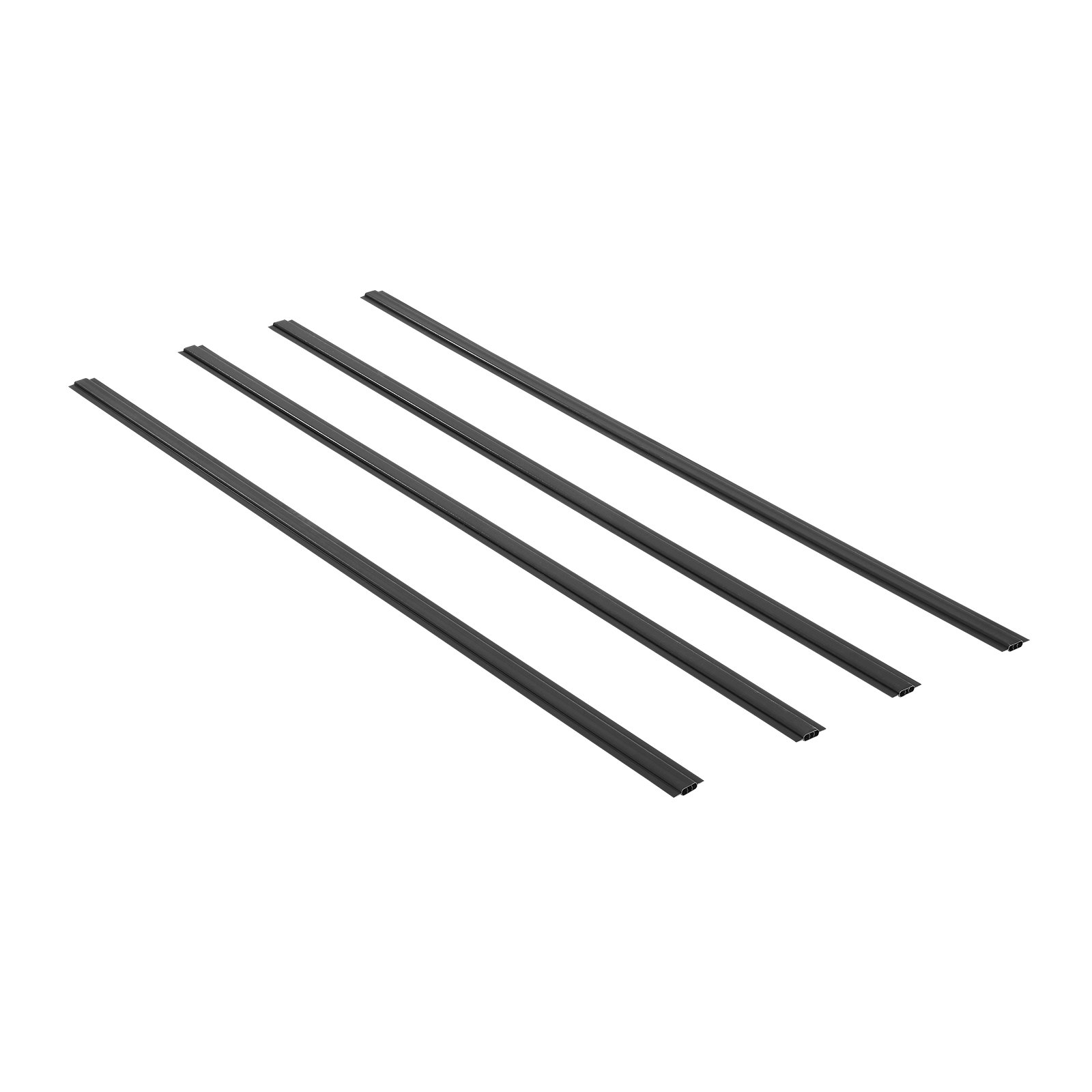 VEVOR Privacy Screen Lamellen 2350 mm, Dubbelwandige verticale lamellen met grondvergrendeling en vleugels voor kettingschakelhekken, HDPE-gaaslamellen, Ideaal voor tuin en boerderij (Zwart)