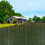 VEVOR Bottom Locking Privacy Slats, Double-Wall Vertical Bottom-Locking Slats with Wings for Chain-Link Fence, High-Density HDPE Chain Link Slats Ideally Fit 6' High Fence for Garden and Farm(Black)