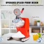 VEVOR Electric Ice Crusher Machine Ice Shaving Machine Ice Shaver 100 kg/h, Stainless Steel Ice Crusher Shaver 300 W, 390x260x310 mm with Plastic Shell & Additional Blades Orange