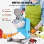 VEVOR Electric Ice Crusher Machine Ice Shaving Machine Ice Shaver 100 kg/h, Stainless Steel Ice Crusher Shaver 300 W, 390x260x310 mm with Plastic Shell & Additional Blades Blue