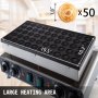VEVOR Waffle Pancake Machine 50pcs Waffle Pancake Maker 1600W Poffertje Mini Dutch Pancake Baker Maker Electric Machine 1.8 Inch Commercial Nonstick Stainless Steel for Commercial or Home Use