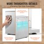 VEVOR Milkshake Machine, 120W Commercial Milk Tea Shaker Machine, Double Head Milkshake Mixer Machine, 0-180s Adjustable Milkshake Blender, with 1L PC Cup, for Milk Tea Shop