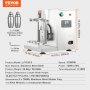 VEVOR Milkshake-machine, 120 W commerciële melktheeshaker, dubbele kop milkshake-mixer, 0-180s verstelbare milkshake-mixer met 750 ml roestvrijstalen beker voor melktheewinkel