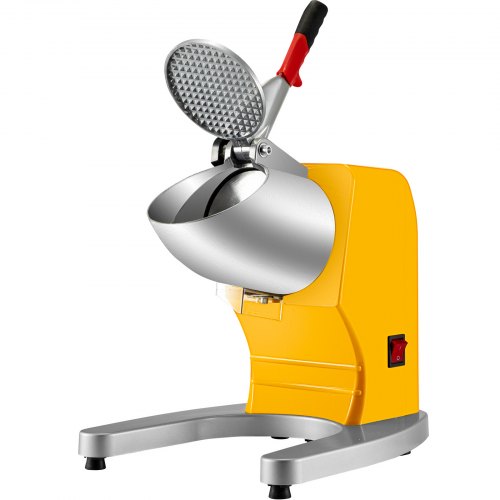 VEVOR Elektrische Ijsbrekers Machine 300W Elektrisch Ijsscheerapparaat Geel Elektrische Ijs Scheerapparaat Machine Gemaakt van ABS en Al-legering met Twee Messen voor Bars, Restaurants, Kantines, enz