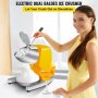 VEVOR Electric Ice Shaver Crusher Snow Cone Maker Machine with Dual Stainless Steel Blades 210LB/H Shaved Ice Machine 300W 1450 RPM with Ice Plate & Additional Blade for Home and Commercial Use Yellow