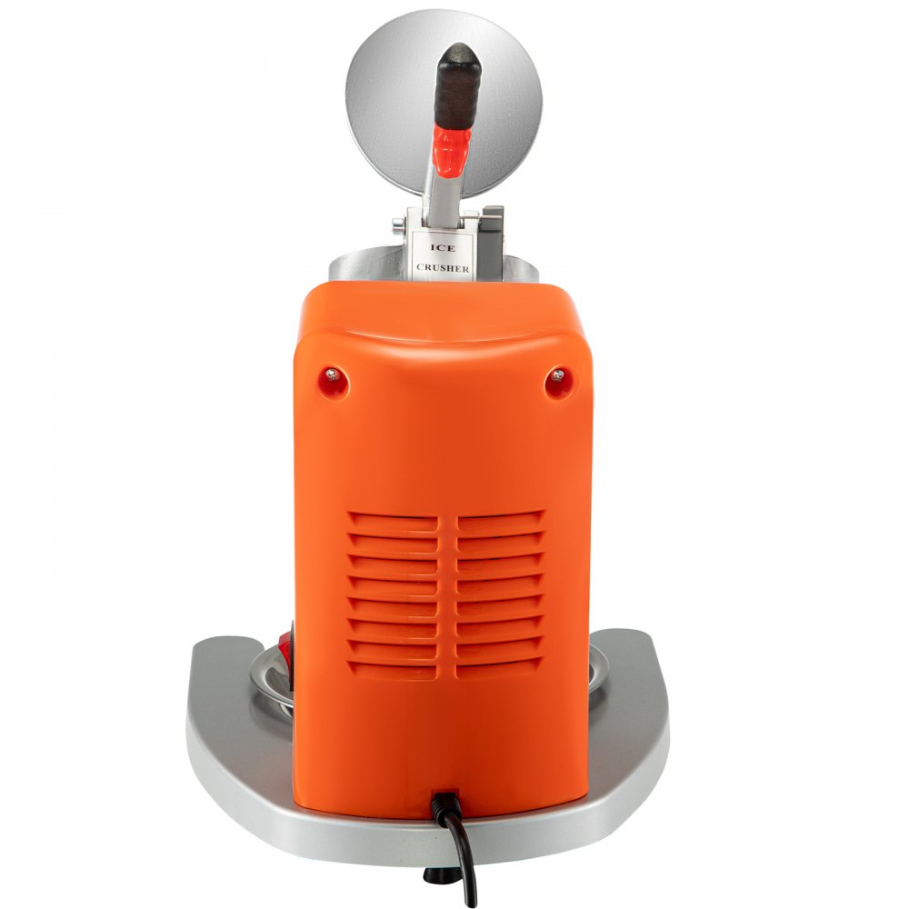 VEVOR Electric Ice Shaver Crusher Snow Cone Maker Machine with Dual Stainless Steel Blades 210LB/H Shaved Ice Machine 300W 1450 RPM with Ice Plate & Additional Blade for Home and Commercial Use Orange