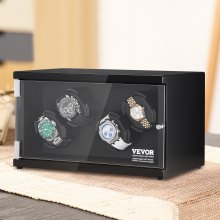VEVOR Watch Winder for 4 Automatic Watches with 2 Quiet Japanese Mabuchi Motors
