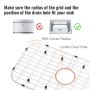 VEVOR kitchen sink protector 660 x 356 x 25.4 mm stainless steel draining grid sink mat, sink grid protection of the drainage performance of sinks, pots, pans, plates, cutlery, etc.