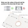 VEVOR Sink Protector Grid, 28.5"x15.6" Stainless Steel Sink Grates, Centered Drain Sink Grates with R20 Corner Radius, Large Sink Bottom Grids, Universal Bowl Rack Sink Accessories For Kitchen Sink