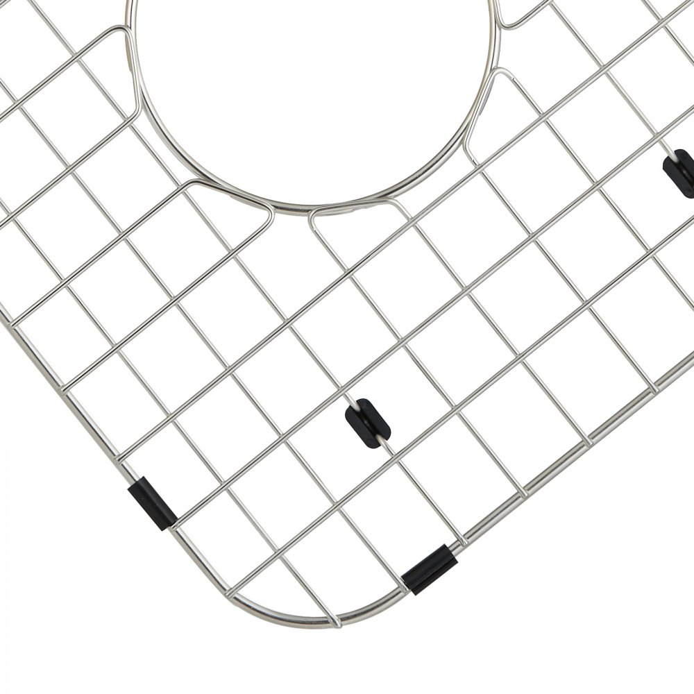 VEVOR 2 stuks gootsteenbeschermers, 348 x 295 x 25,4 mm gootsteenroosters met gecentreerde gaten, roestvrijstalen afvoergootsteenrooster, grote gootsteenvloerroosters, spoelbakaccessoires