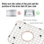 VEVOR 2 Pcs Sink Guards, 348 x 295 x 25.4mm Sink Grates with Centered Holes, Stainless Steel Drain Sink Grate, Large Sink Floor Grids, Bowl Rack Sink Accessories