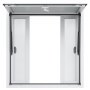 VEVOR concession window with aluminum frame, mesh screens, and gas struts for easy opening.