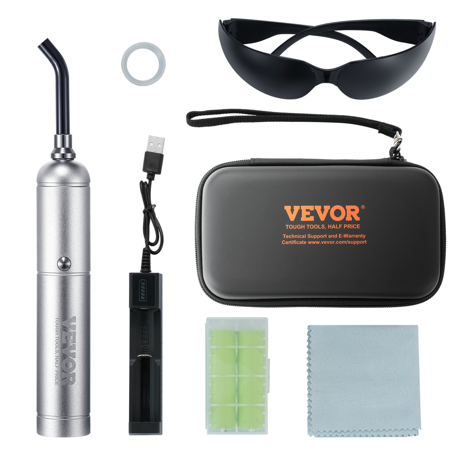 VEVOR Red Light Therapy Device with Removable Tip, 2 in 1 Facial & Body Light Therapy Wand for Joint Mouth Nose Ear, Handheld Red Light Healing Therapy Torch & 5 Wavelength, Pulse Mode for Pain Relief