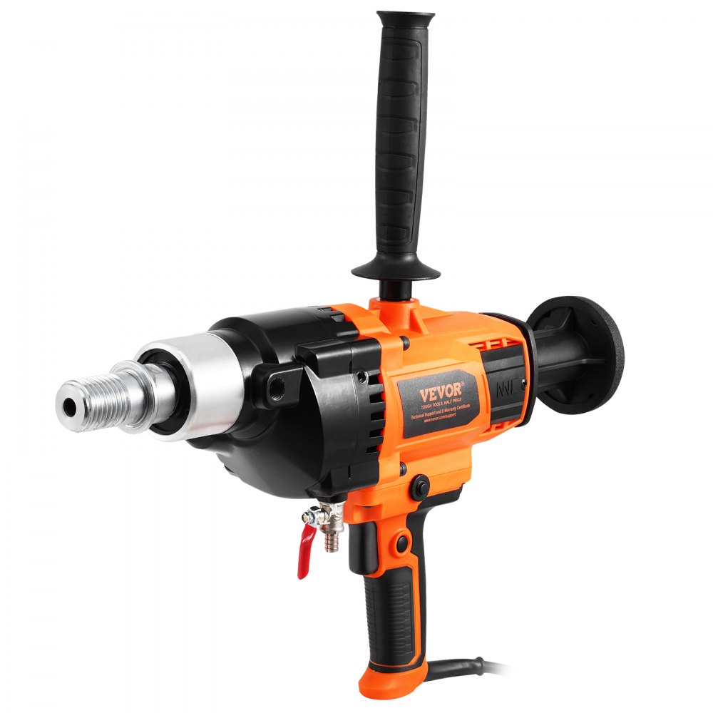 VEVOR Kernboormachine Diamantkernboormachine 2-18 cm Boordiameter en draagtas, Robuuste betonkernboormachine 2600 W, Nat en droog gebruik, Voor het boren in beton en het mengen van verf