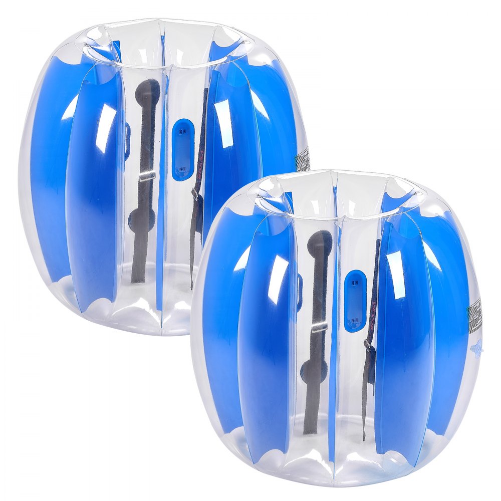 VEVOR Inflatable Bumper Balls 2-Pack, 3FT/0.9M Body Sumo Ball, Durable Thick PVC Human Hamster Bubble Knocker for Outdoor Team Gaming Play, Bopper Toy for Playground Yard Park, Blue Stripes