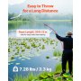VEVOR Lake Weed Cutter, Pond Aquatic Plant Cutting Tool with 37 in Max. Cut Width, Sharp and Heavy-Duty Steel Blades, Pond Rake with 30 ft Throw Rope, for Cattail, Phragmites, Lilly Pads & Chara