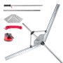 VEVOR Lake Weed Cutter, Pond Aquatic Plant Cutting Tool with 48 in Max. Cut Width, Sharp and Heavy-Duty Steel Blades, Pond Rake with 30 ft Throw Rope, for Cattail, Phragmites, Lilly Pads & Chara