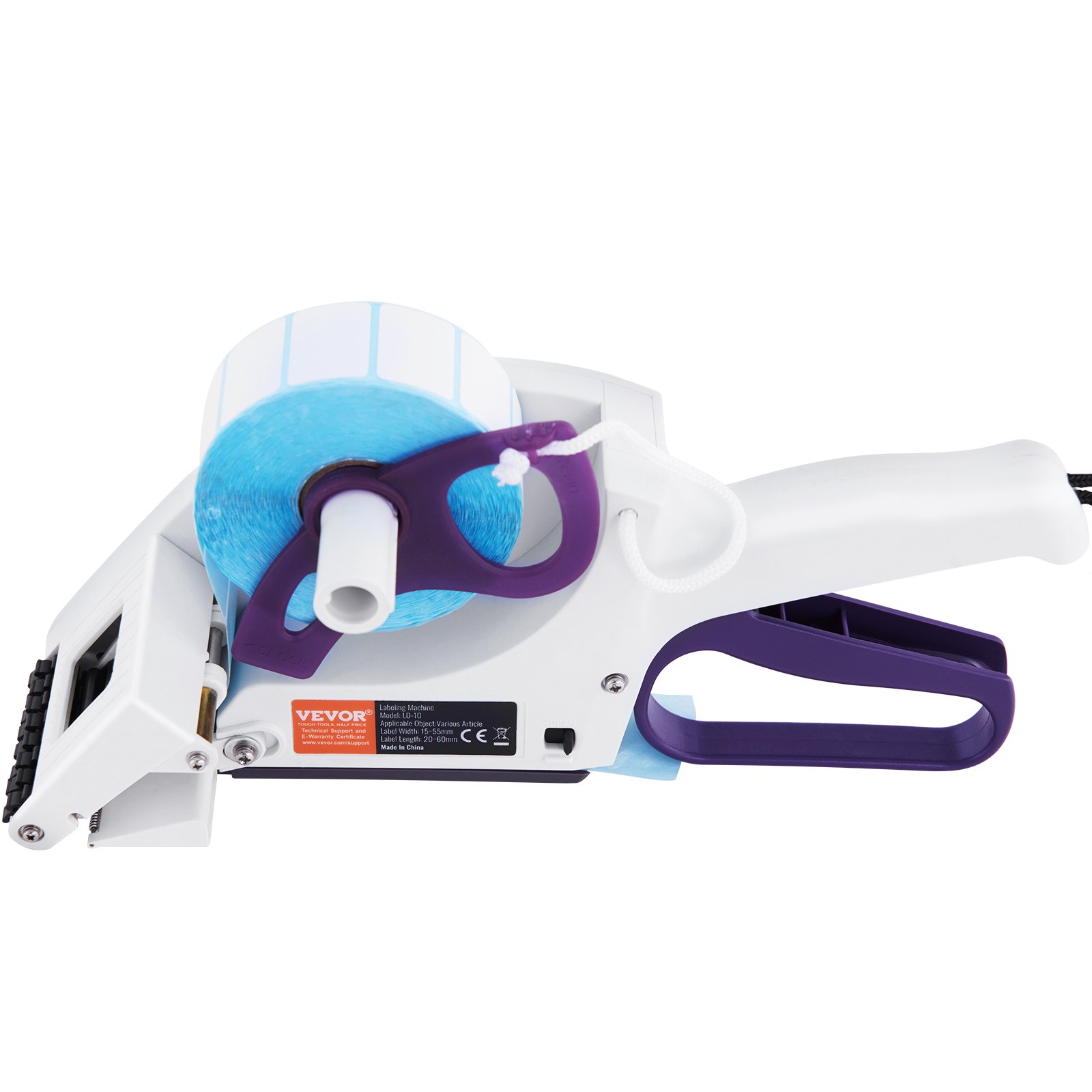 VEVOR prijsetiketteermachine handleiding 280x80x115mm etiketpistool etiketbreedtes van 15-55 mm, etiketlengtes van 20-60 mm prijskaartjes etiketten etiketteermachine etiketteerpistool