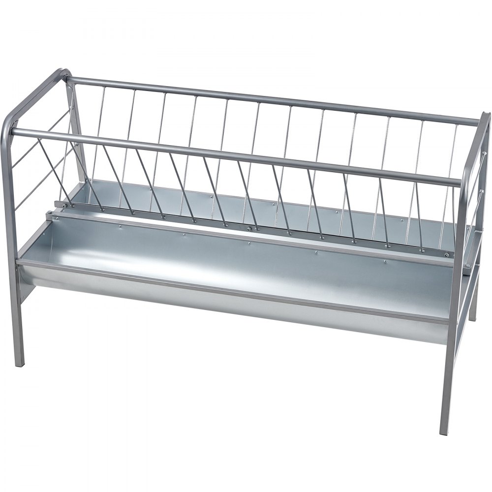 VEVOR vee hooirek, 2-in-1 graan- en hooivoeder, hooirek met een capaciteit van 80 gallon, 1471 mm lange geiten hooivoeder, stalen graan- en hooihouder voor schapenstallen