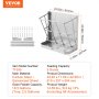 VEVOR hooiruif voor vee, 610 x 297 x 584 mm, 2-in-1 voerbak voor hooi en graan, aan de muur te bevestigen hooiruif met voerbak, voerbak voor geiten, stevig stalen voerruif voor schapen en paarden, voerdispenser