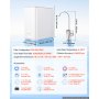 VEVOR omgekeerde osmose-systeem voor onder de gootsteen, 800 GPD (gallons per dag), 8-traps waterfiltertank, voor huishoudelijk gebruik, 2:1 verhouding gezuiverd water/afvalwater, pH 7,5–8,5, slimme roestvrijstalen kraan met TDS-weergave, filtervervanging in 3 seconden, CE-gecertificeerd