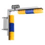 VEVOR 2 Way Livestock Scratching Brush, Dual Sided Goat Scratcher Brush with Mounting Bracket, 16.9" x 3.9" Cow Scratcher for Back Itch Relief, Massage Grooming Scratch Tool for Horse Cattle Sheep Pig